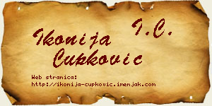 Ikonija Čupković vizit kartica